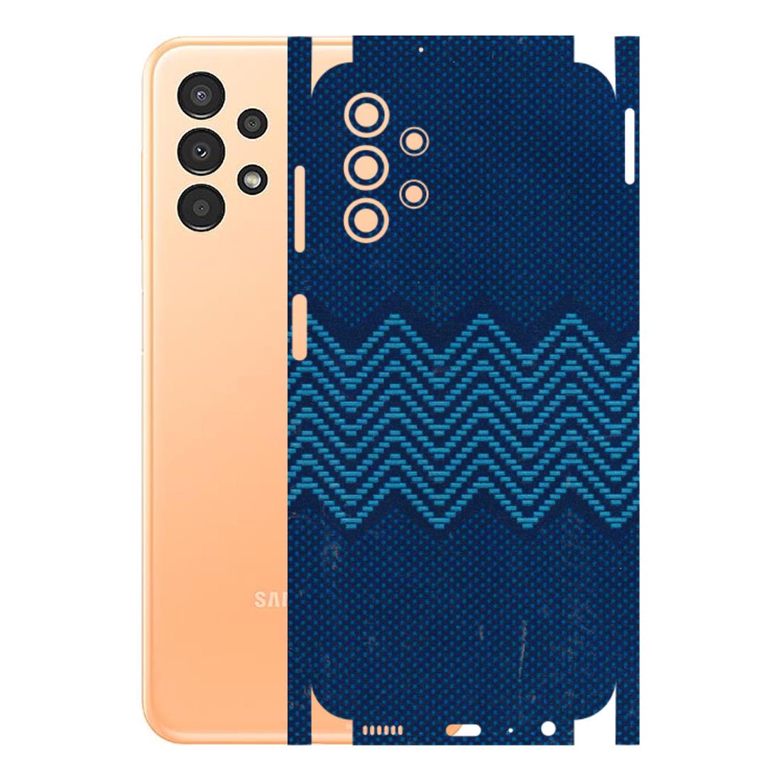 Samsung A/S Series Phone Skins (All Models) - Blue Sober Waves - 3D Embossed Finish (L-306) Samsung Galaxy A13 4G