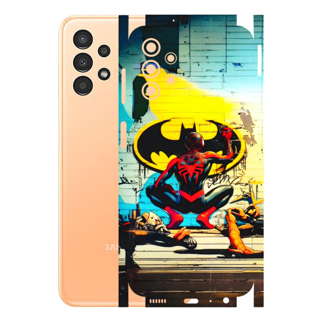 Samsung A/S Series Phone Skins (All Models) - New Spiderman Bat Logo - 3D Embossed Finish (L-309) Samsung Galaxy A13 4G