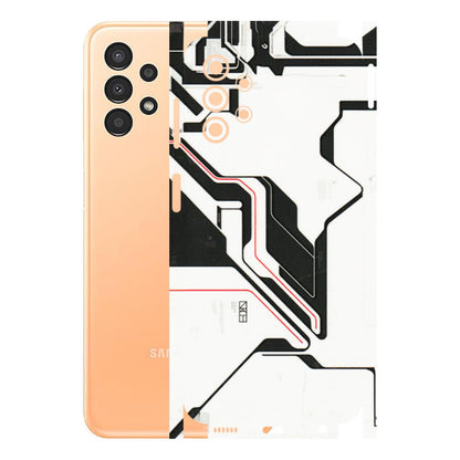 Samsung A/S Series Phone Skins (All Models) - White Techy Logo - 3D Embossed Finish (L-312) Samsung Galaxy A13 4G