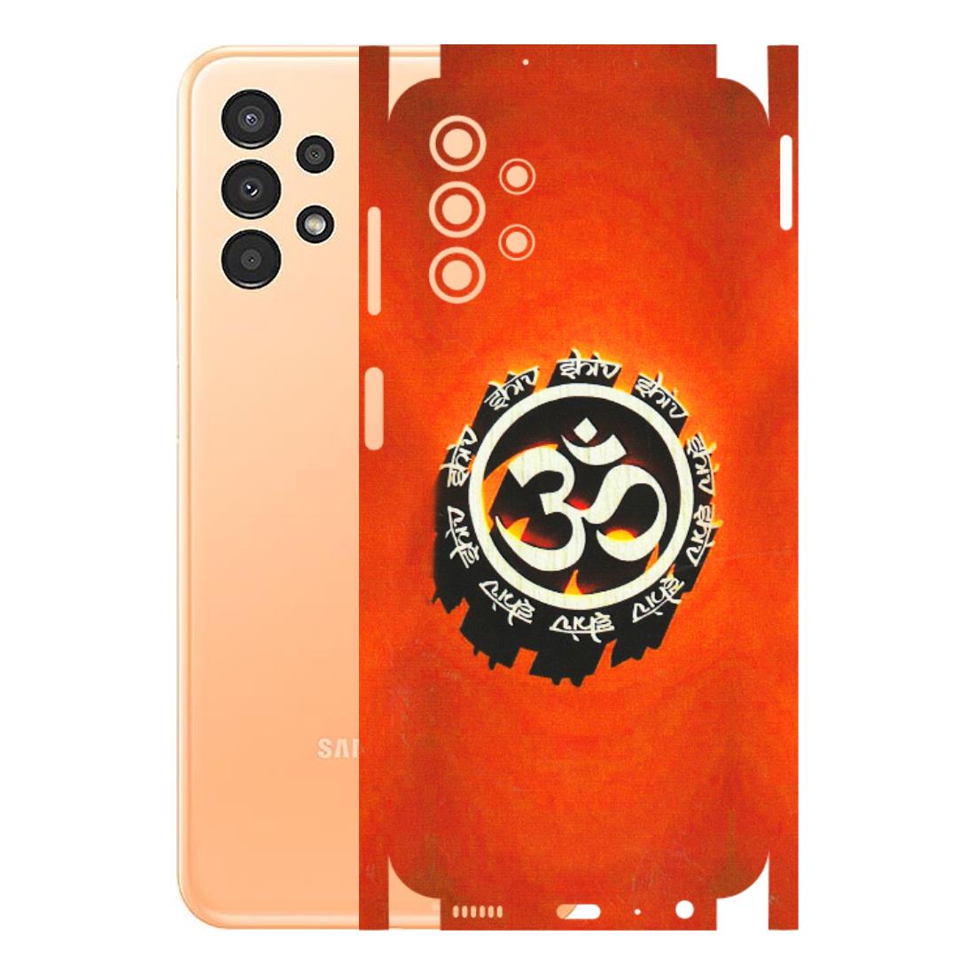 Samsung A/S Series Phone Skins (All Models) - Aum Shiv Orange - 3D Embossed Finish (L-32) Samsung Galaxy A13 4G