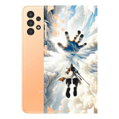 Samsung A/S Series Phone Skins (All Models) - Big Hand With Monkey King - 3D Embossed Finish (L-323) Samsung Galaxy A13 4G