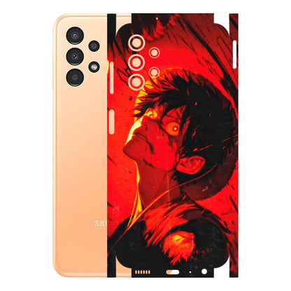 Samsung A/S Series Phone Skins (All Models) - D.Luffy Power Up One Piece Anime - 3D Embossed Finish (L-326) Samsung Galaxy A13 4G