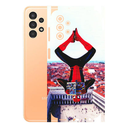 Samsung A/S Series Phone Skins (All Models) - Spiderman Hanging - 3D Embossed Finish (L-53) Samsung Galaxy A13 4G