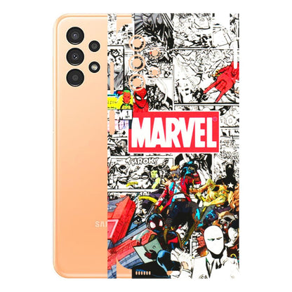 Samsung A/S Series Phone Skins (All Models) - Marvel Colorful Comic - 3D Embossed Finish (L-64) Samsung Galaxy A13 4G