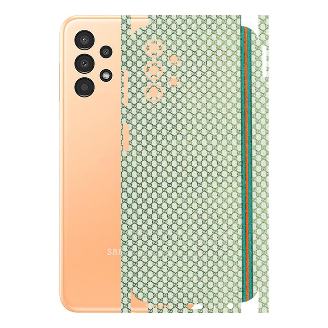Samsung A/S Series Phone Skins (All Models) - Gucci Fabric Pattern - 3D Embossed Finish (L-73) Samsung Galaxy A13 4G