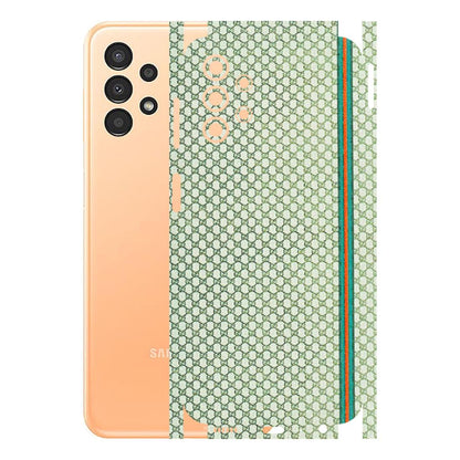 Samsung A/S Series Phone Skins (All Models) - Gucci Fabric Pattern - 3D Embossed Finish (L-73) Samsung Galaxy A13 4G