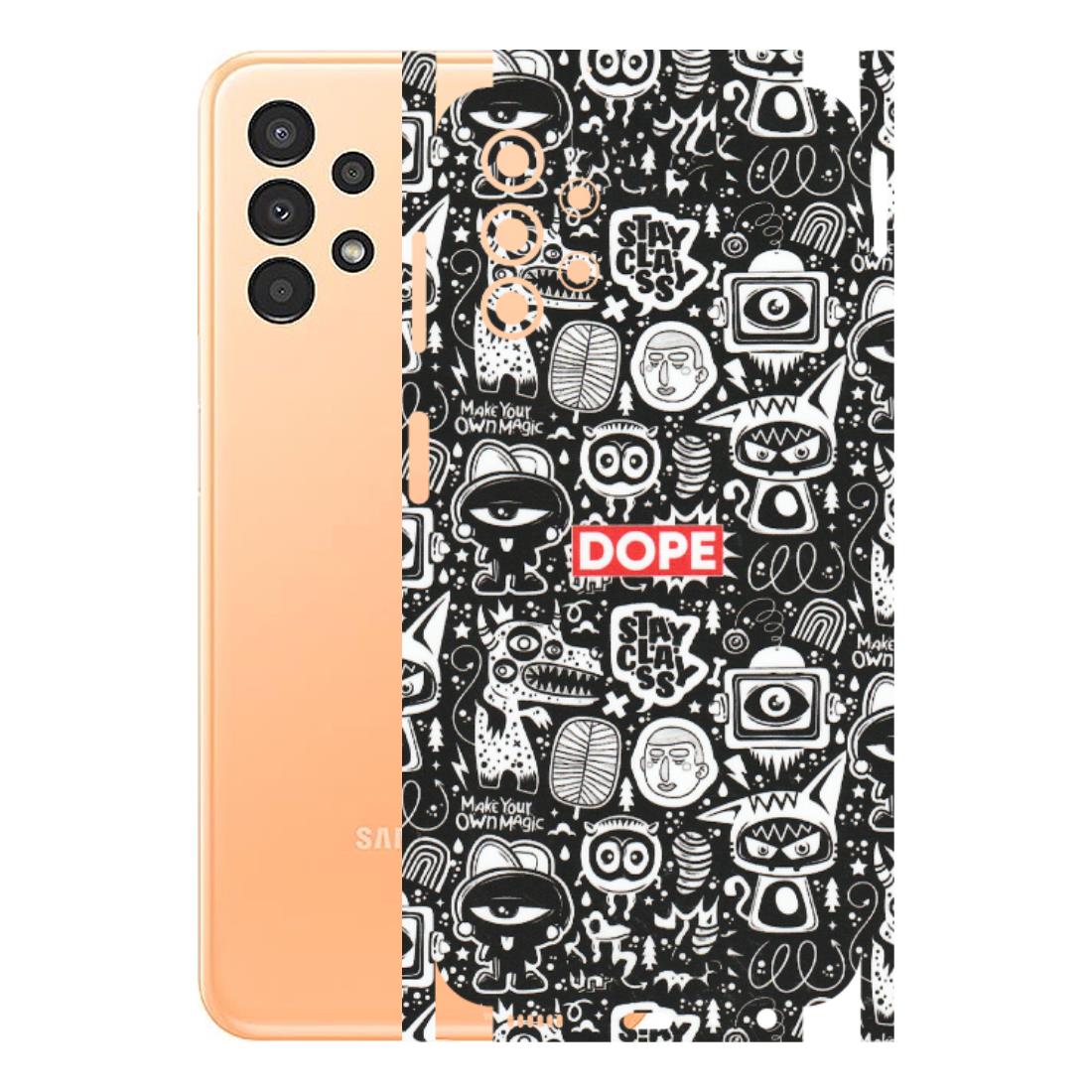 Samsung A/S Series Phone Skins (All Models) - Dope Stay Classy Black Doodles - Matte Finish (M-126) Samsung Galaxy A13 4G