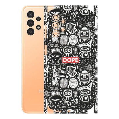 Samsung A/S Series Phone Skins (All Models) - Dope Stay Classy Black Doodles - Matte Finish (M-126) Samsung Galaxy A13 4G