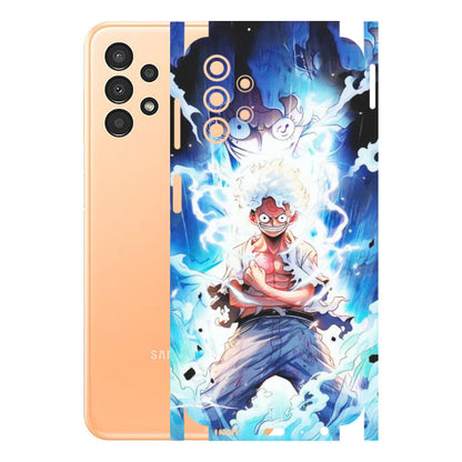 Samsung A/S Series Phone Skins (All Models) - Blue Thunder Luffy Anime - Matte Finish (M-132) Samsung Galaxy A13 4G