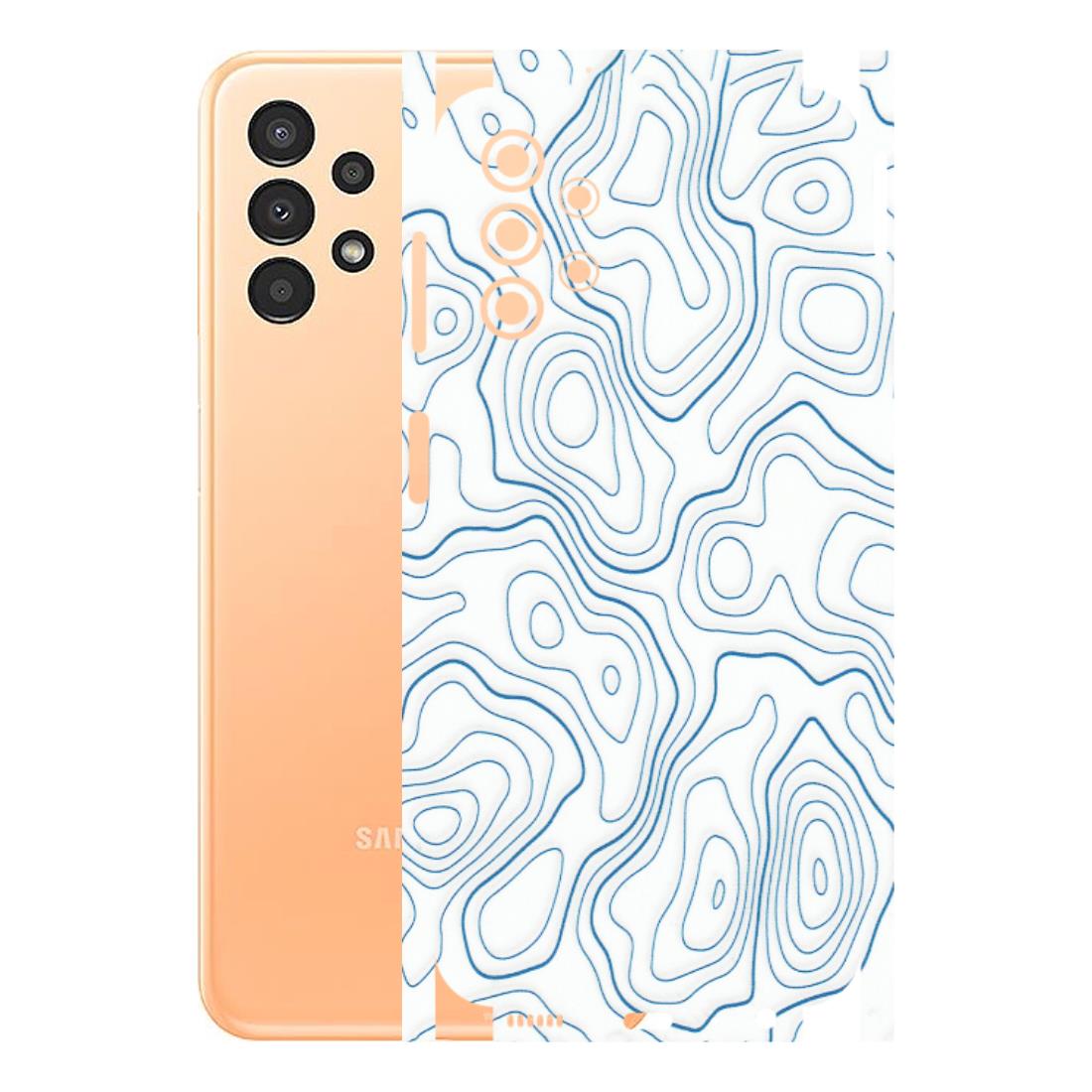 Samsung A/S Series Phone Skins (All Models) - Blue And White Swirls - Matte Finish (M-139) Samsung Galaxy A13 4G