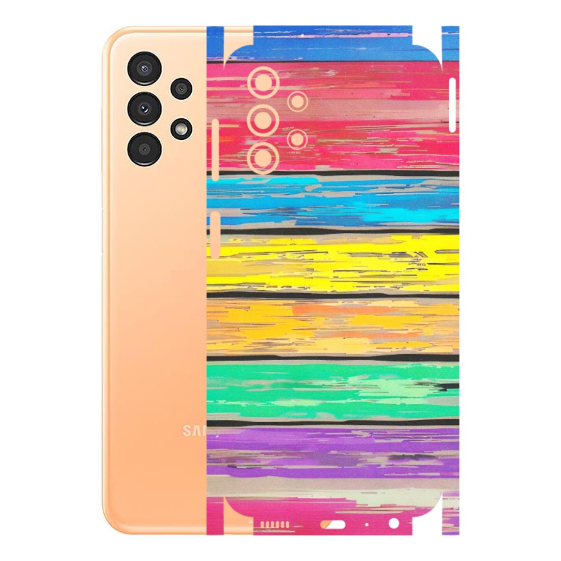 Samsung A/S Series Phone Skins (All Models) - Multi Colour Wooden Wall - Matte Finish (M-96) Samsung Galaxy A13 4G