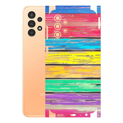 Samsung A/S Series Phone Skins (All Models) - Multi Colour Wooden Wall - Matte Finish (M-96) Samsung Galaxy A13 4G