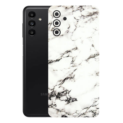 Samsung A/S Series Phone Skins (All Models) - Black and White Marble Texture - 3D Embossed Finish (L-124) Samsung Galaxy A13 (5G)