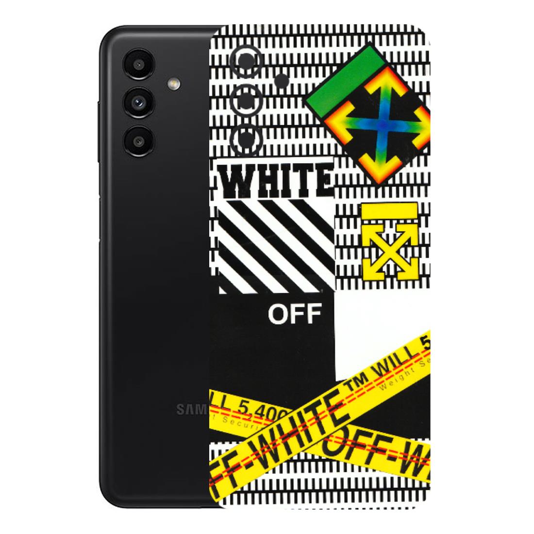 Samsung A/S Series Phone Skins (All Models) - White Off Abstract - 3D Embossed Finish (L-172) Samsung Galaxy A13 (5G)