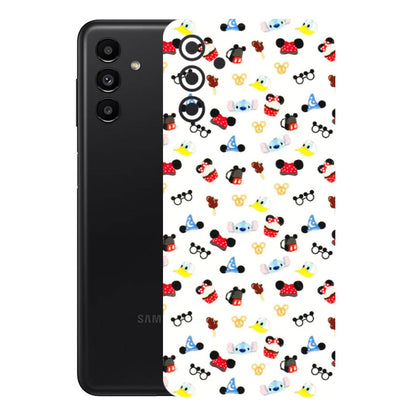 Samsung A/S Series Phone Skins (All Models) - Minnie Mouse & Donald Doodles s - 3D Embossed Finish (L-194) Samsung Galaxy A13 (5G)