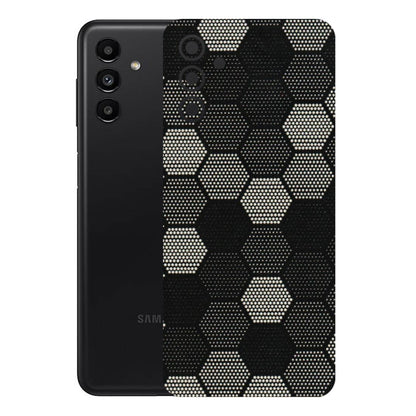 Samsung A/S Series Phone Skins (All Models) - Black & White Dotted Honeycomb Texture - 3D Embossed Finish (L-202) Samsung Galaxy A13 (5G)