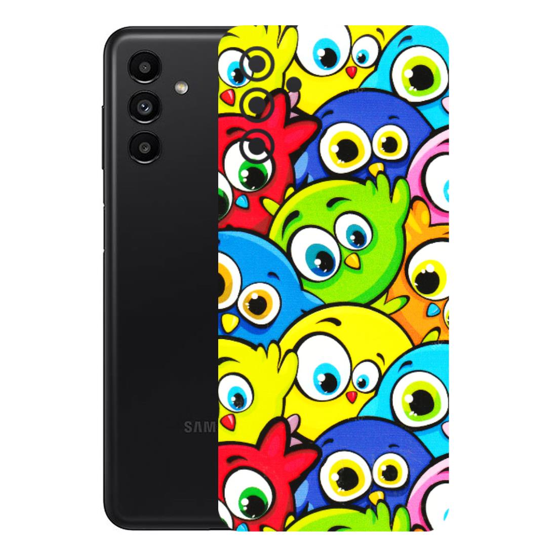 Samsung A/S Series Phone Skins (All Models) - Cute Fluffy Birds - 3D Embossed Finish (L-213) Samsung Galaxy A13 (5G)