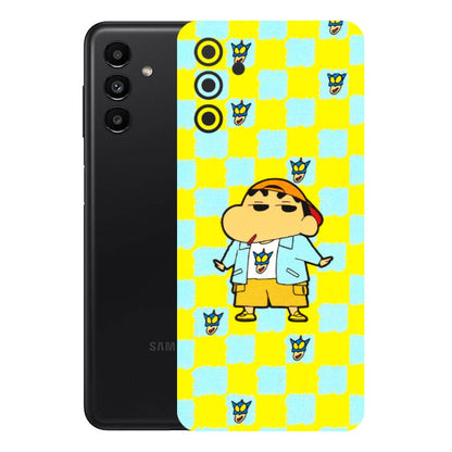 Samsung A/S Series Phone Skins (All Models) - Yellow Blue Shinchan Cute - 3D Embossed Finish (L-221) Samsung Galaxy A13 (5G)