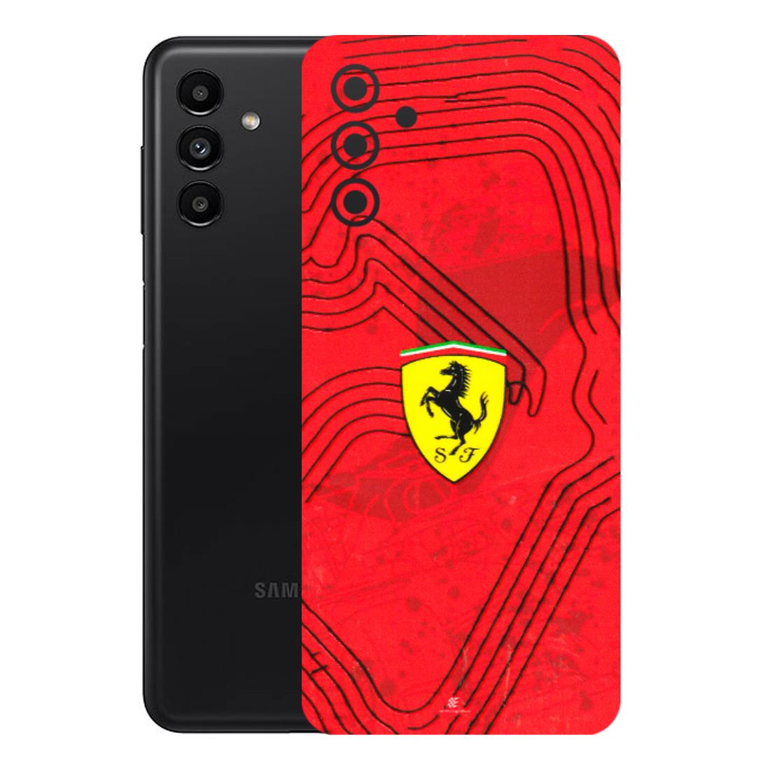 Samsung A/S Series Phone Skins (All Models) - Red Ferrari Logo Stylish - 3D Embossed Finish (L-238) Samsung Galaxy A13 (5G)