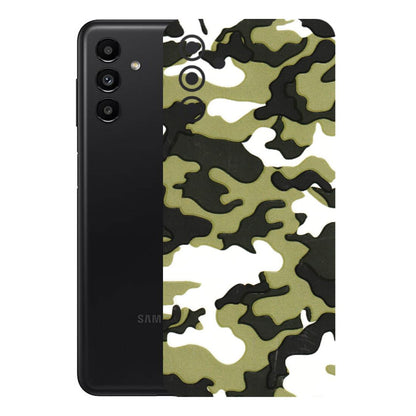 Samsung A/S Series Phone Skins (All Models) - Camouflages White And Green - 3D Embossed Finish (L-243) Samsung Galaxy A13 (5G)
