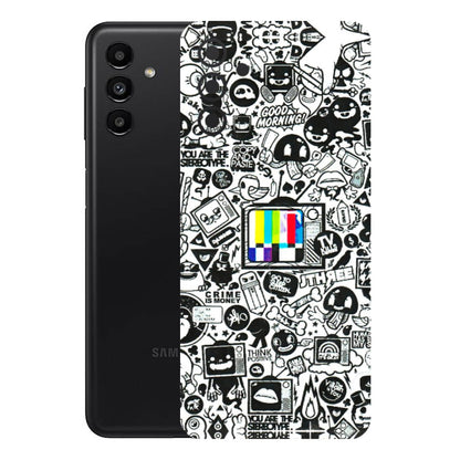Samsung A/S Series Phone Skins (All Models) - Doodles Positive Art - 3D Embossed Finish (L-263) Samsung Galaxy A13 (5G)