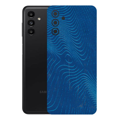 Samsung A/S Series Phone Skins (All Models) - Abstract Blue Line Map - 3D Embossed Finish (L-272) Samsung Galaxy A13 (5G)