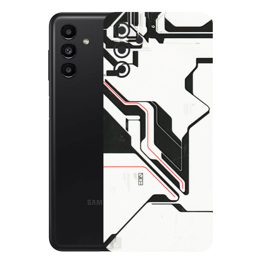 Samsung A/S Series Phone Skins (All Models) - White Techy Logo - 3D Embossed Finish (L-312) Samsung Galaxy A13 (5G)
