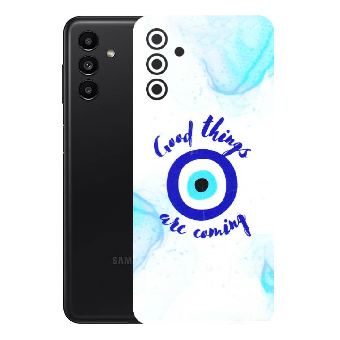 Samsung A/S Series Phone Skins (All Models) - Evil Eye Good Things Are Coming - 3D Embossed Finish (L-322) Samsung Galaxy A13 (5G)