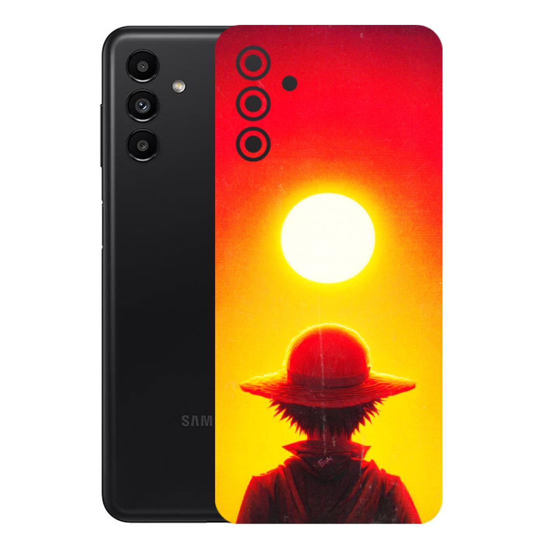 Samsung A/S Series Phone Skins (All Models) - Cool Sunset With Monkey D.Luffy Anime - 3D Embossed Finish (L-329) Samsung Galaxy A13 (5G)