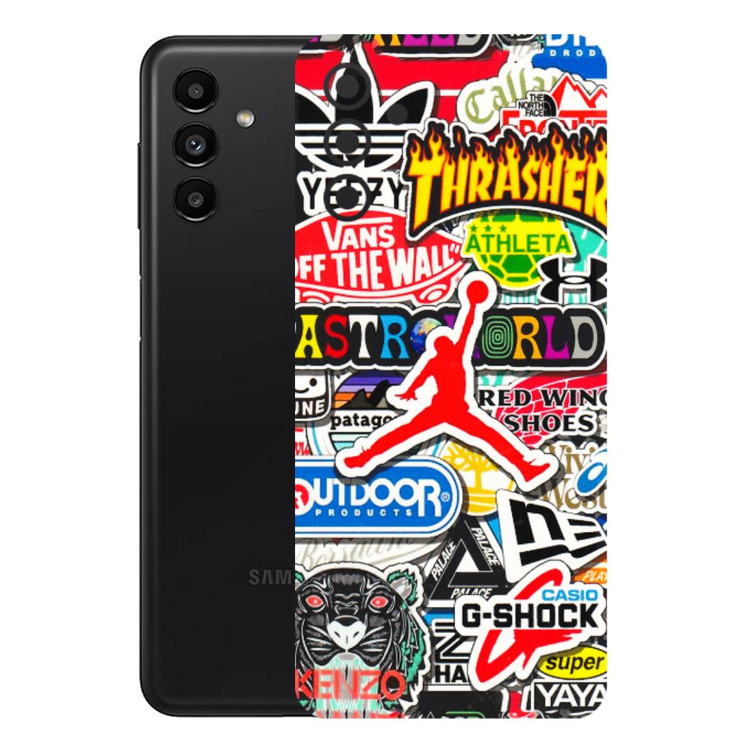 Samsung A/S Series Phone Skins (All Models) - Multi Brands Sticker Graffiti - 3D Embossed Finish (L-37) Samsung Galaxy A13 (5G)