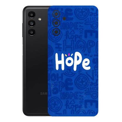 Samsung A/S Series Phone Skins (All Models) - Hope Doodles Blue - 3D Embossed Finish (L-43) Samsung Galaxy A13 (5G)