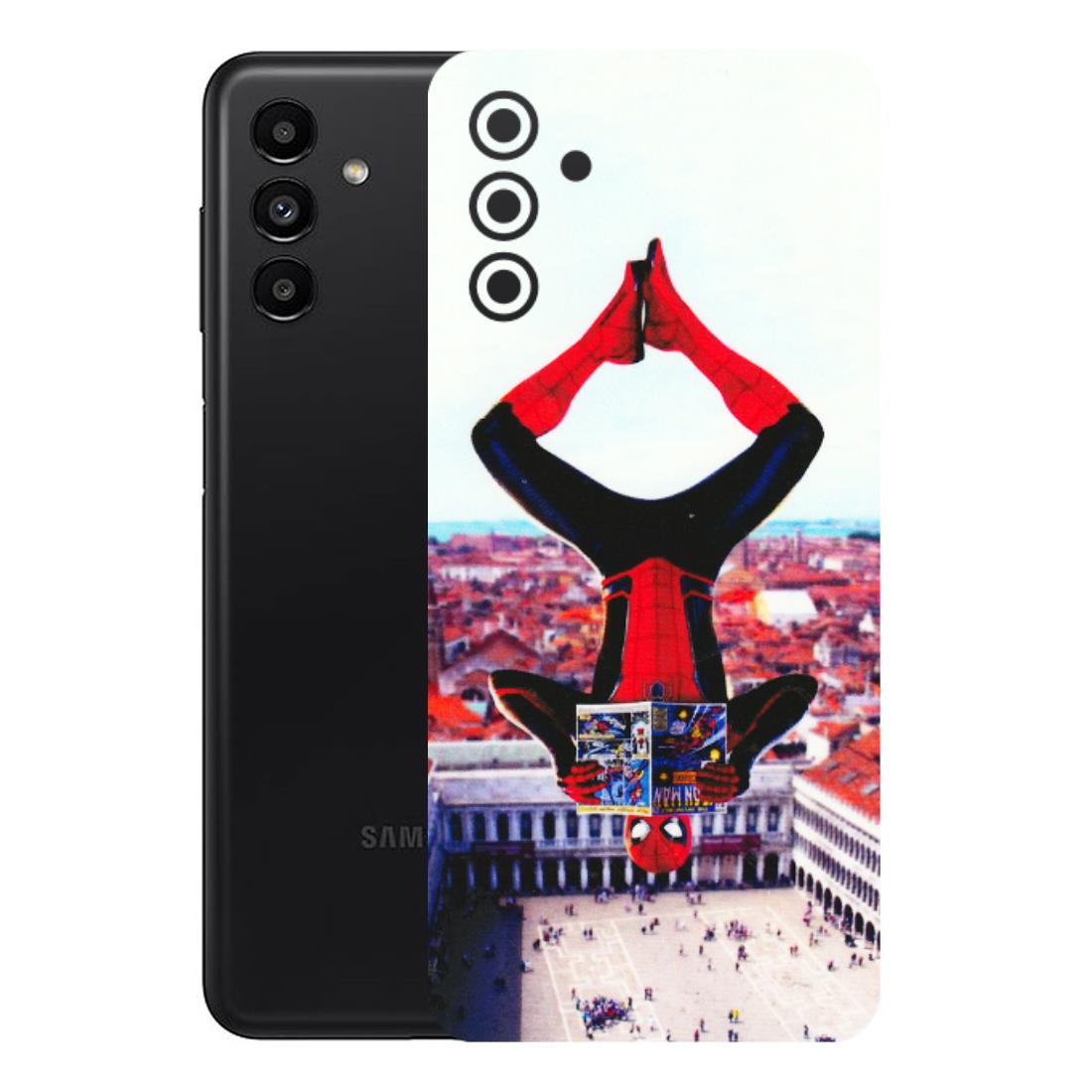 Samsung A/S Series Phone Skins (All Models) - Spiderman Hanging - 3D Embossed Finish (L-53) Samsung Galaxy A13 (5G)