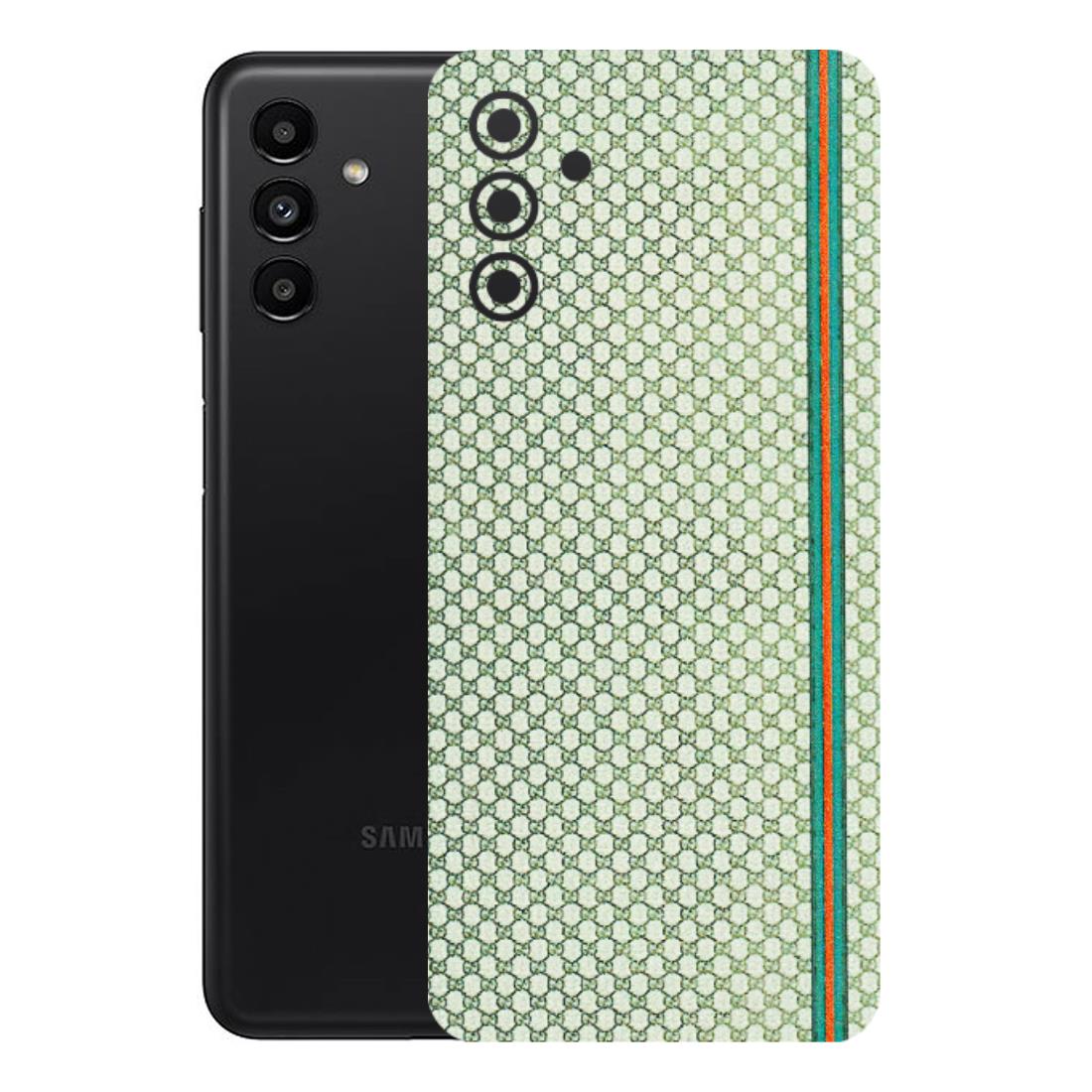 Samsung A/S Series Phone Skins (All Models) - Gucci Fabric Pattern - 3D Embossed Finish (L-73) Samsung Galaxy A13 (5G)