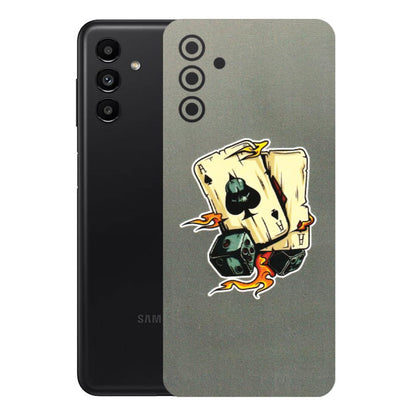 Samsung A/S Series Phone Skins (All Models) - Grey Cards Of Ace - 3D Embossed Finish (L-77) Samsung Galaxy A13 (5G)