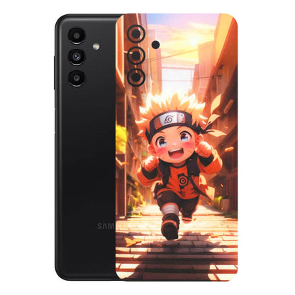 Samsung A/S Series Phone Skins (All Models) - Naruto Cute Toon Running - Matte Finish (M-04) Samsung Galaxy A13 (5G)