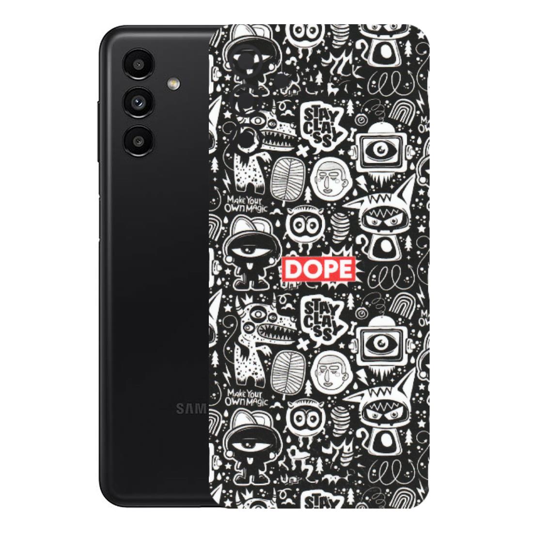 Samsung A/S Series Phone Skins (All Models) - Dope Stay Classy Black Doodles - Matte Finish (M-126) Samsung Galaxy A13 (5G)