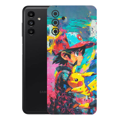 Samsung A/S Series Phone Skins (All Models) - Ash & Pikachu - Matte Finish (M-26) Samsung Galaxy A13 (5G)
