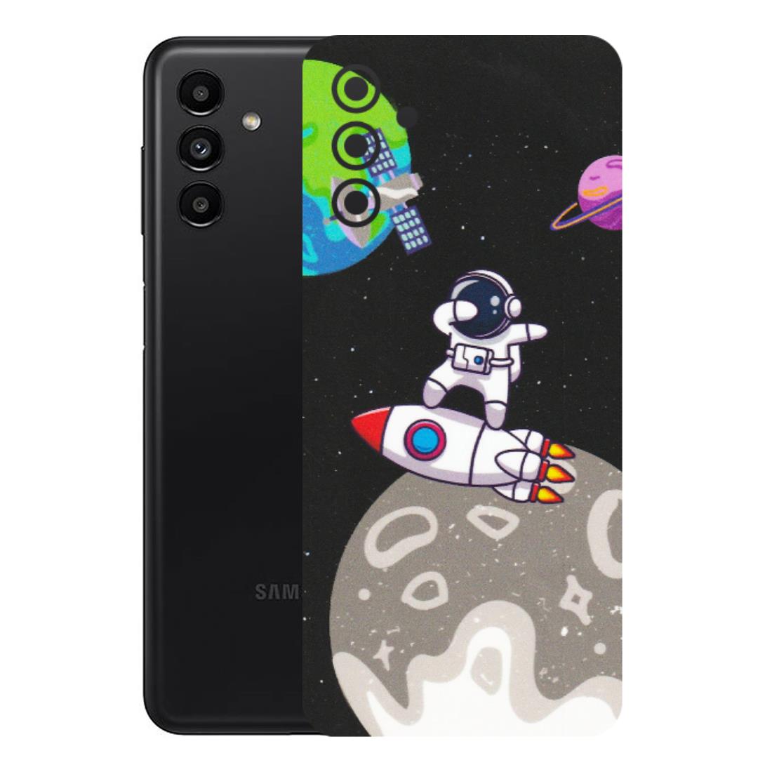Samsung A/S Series Phone Skins (All Models) - Astronaut Vibing Toon Running - Matte Finish (M-39) Samsung Galaxy A13 (5G)