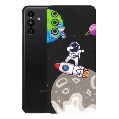 Samsung A/S Series Phone Skins (All Models) - Astronaut Vibing Toon Running - Matte Finish (M-39) Samsung Galaxy A13 (5G)