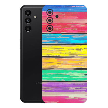 Samsung A/S Series Phone Skins (All Models) - Multi Colour Wooden Wall - Matte Finish (M-96) Samsung Galaxy A13 (5G)