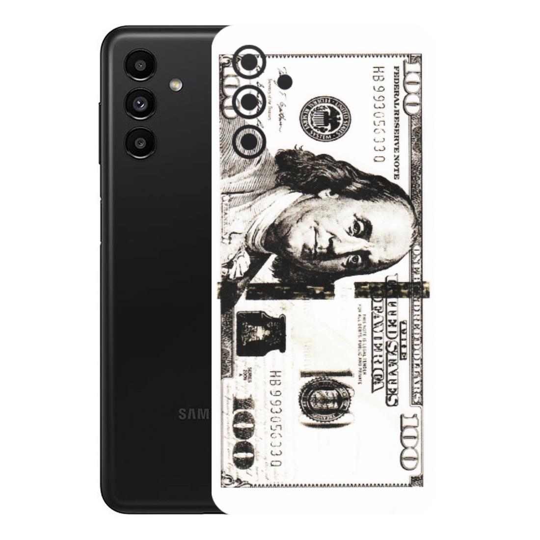 Samsung A/S Series Phone Skins (All Models) - 100 Dollar Currency - Transparent Finish (T-01) Samsung Galaxy A13 (5G)