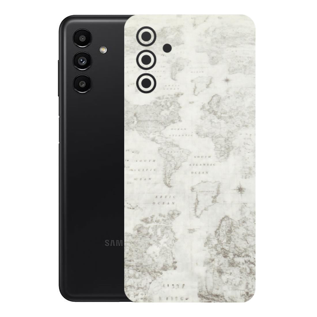 Samsung A/S Series Phone Skins (All Models) - World Travel Map - Transparent Finish (T-04) Samsung Galaxy A13 (5G)