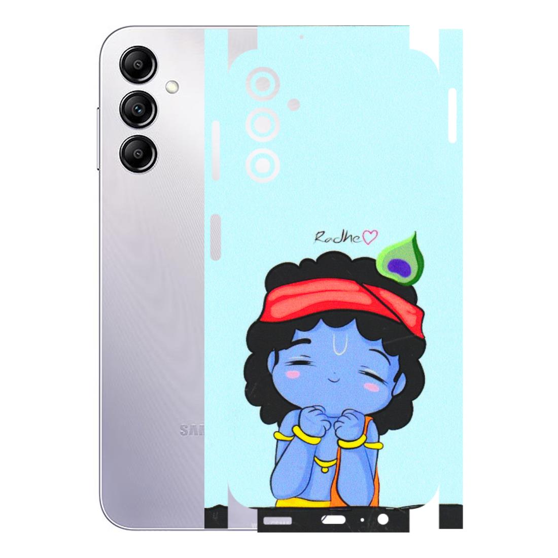 Samsung A/S Series Phone Skins (All Models) - Radhe Radhe Cute Toon - 3D Embossed Finish (L-05) Samsung Galaxy A14 (5G)