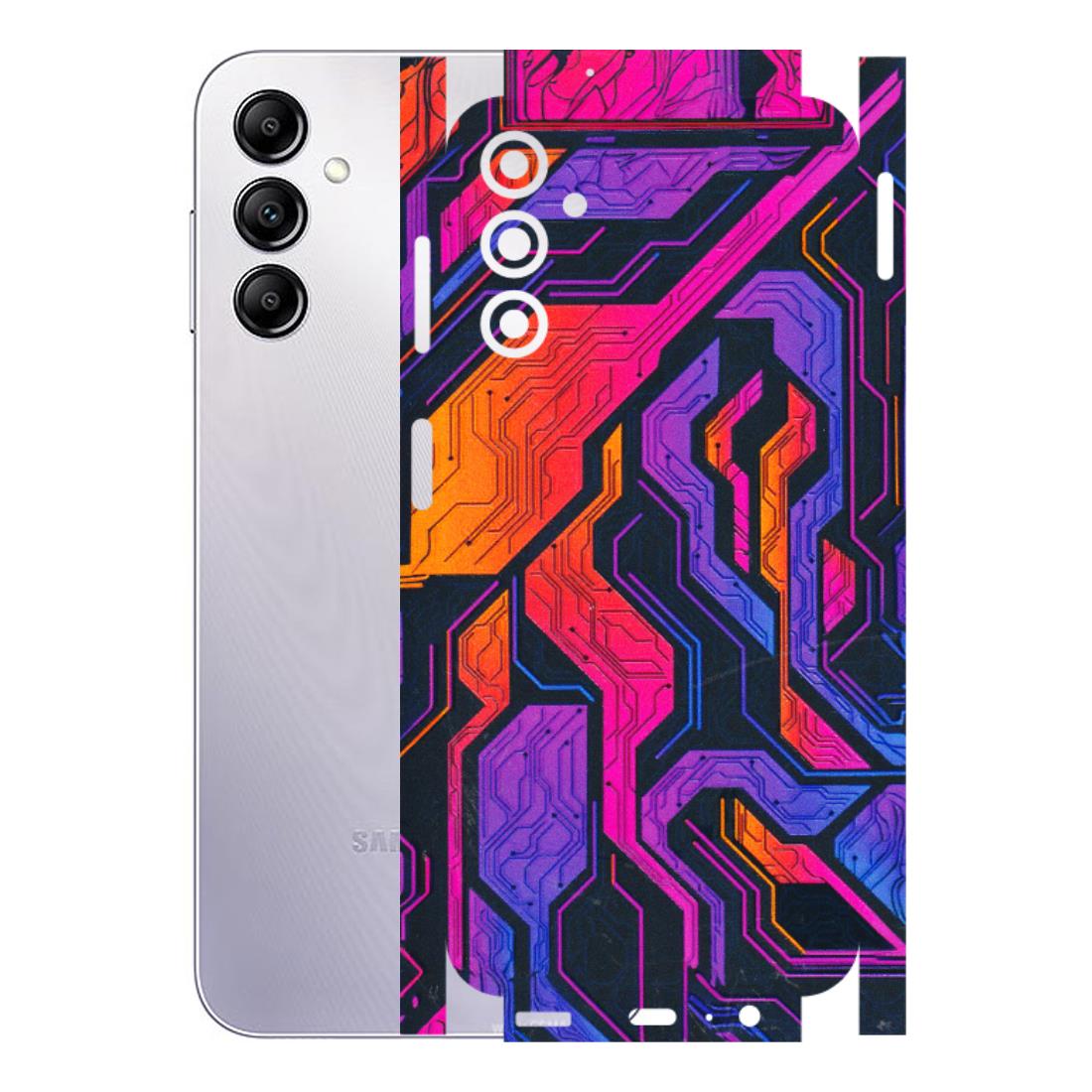 Samsung A/S Series Phone Skins (All Models) - Tech Circuits Futuristic - 3D Embossed Finish (L-07) Samsung Galaxy A14 (5G)
