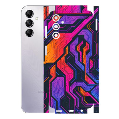Samsung A/S Series Phone Skins (All Models) - Tech Circuits Futuristic - 3D Embossed Finish (L-07) Samsung Galaxy A14 (5G)