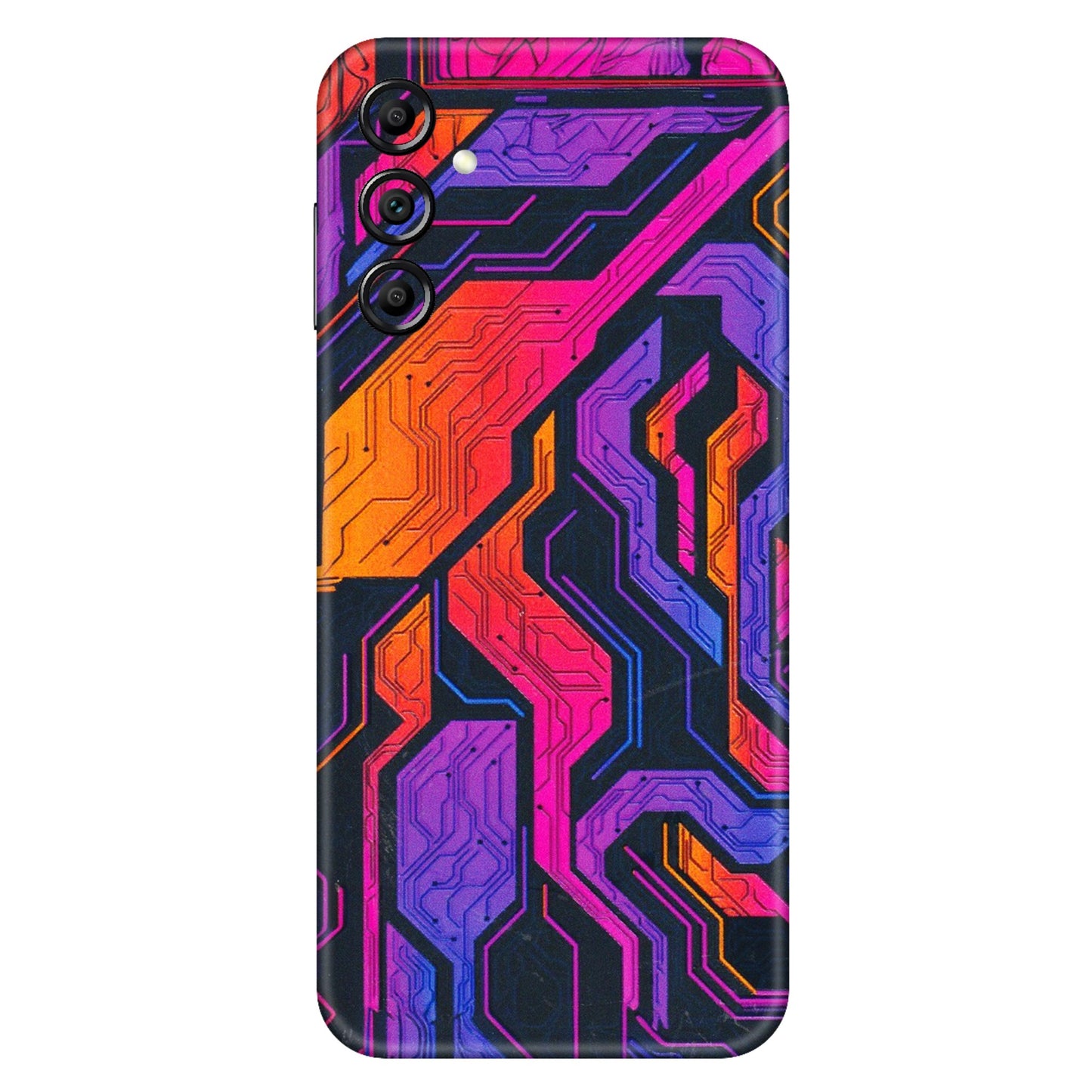 Samsung A/S Series Phone Skins (All Models) - Tech Circuits Futuristic - 3D Embossed Finish (L-07) Samsung Galaxy A14 (5G)