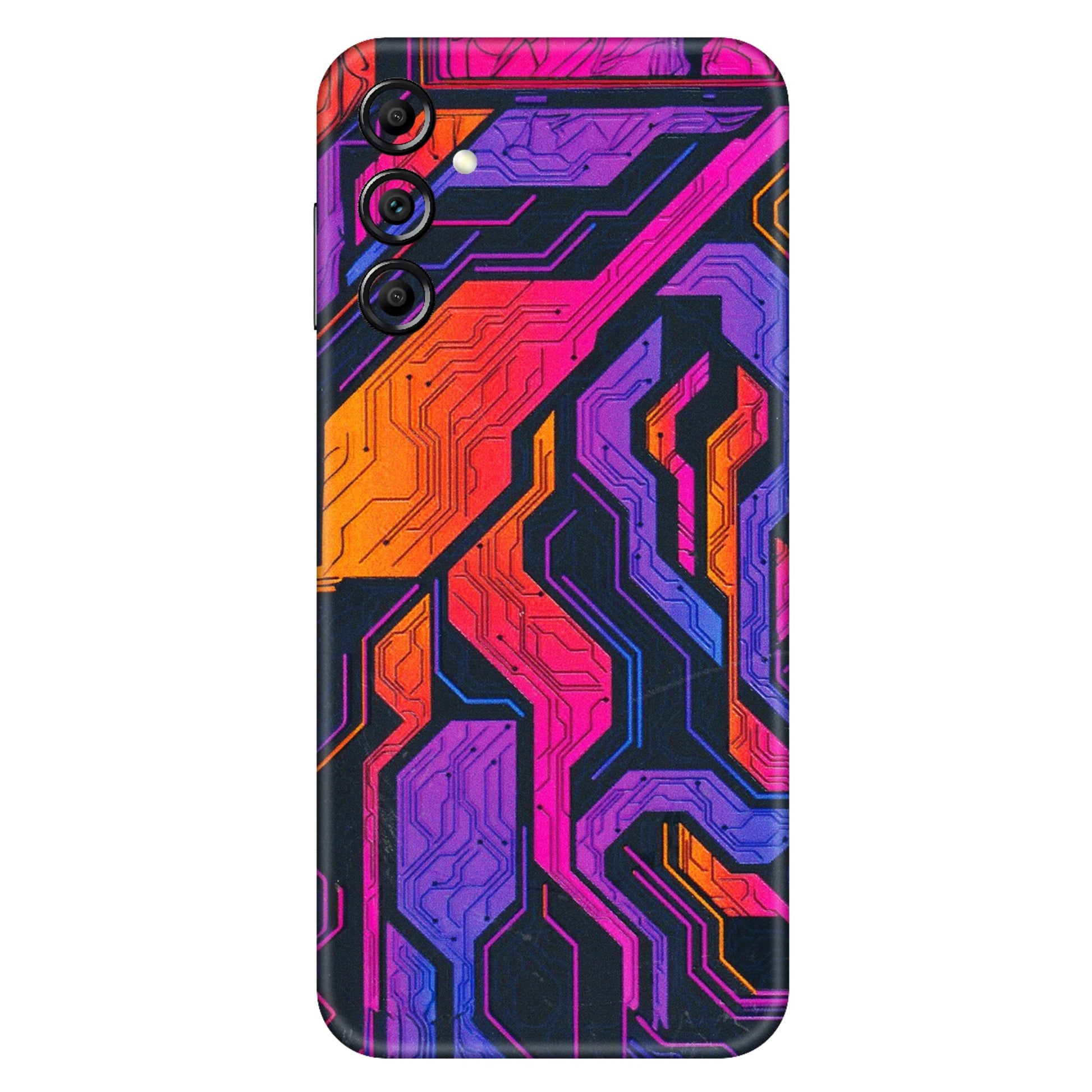 Samsung A/S Series Phone Skins (All Models) - Tech Circuits Futuristic - 3D Embossed Finish (L-07) Samsung Galaxy A14 (5G)
