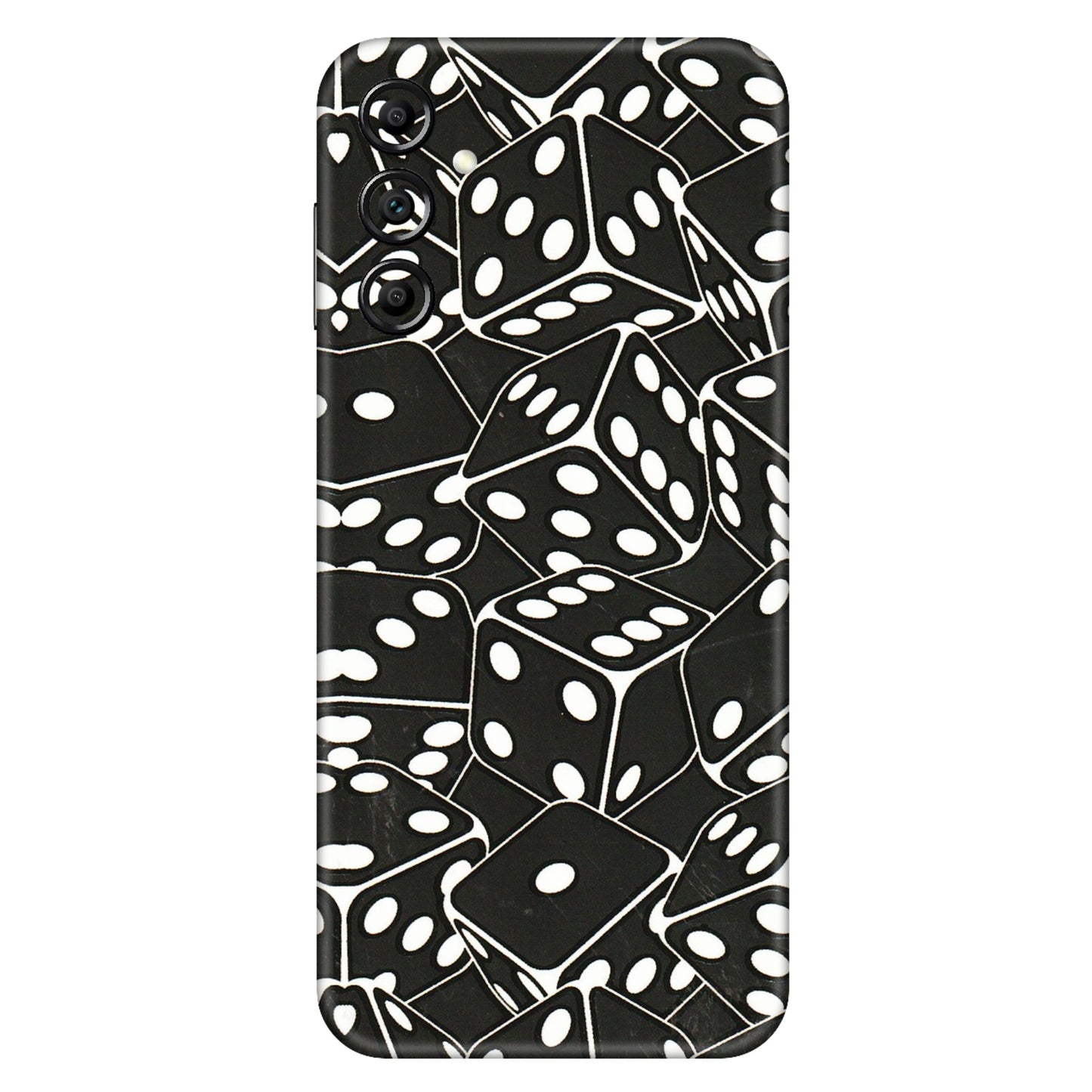 Samsung A/S Series Phone Skins (All Models) - Big Black Dices - 3D Embossed Finish (L-106) Samsung Galaxy A14 (5G)