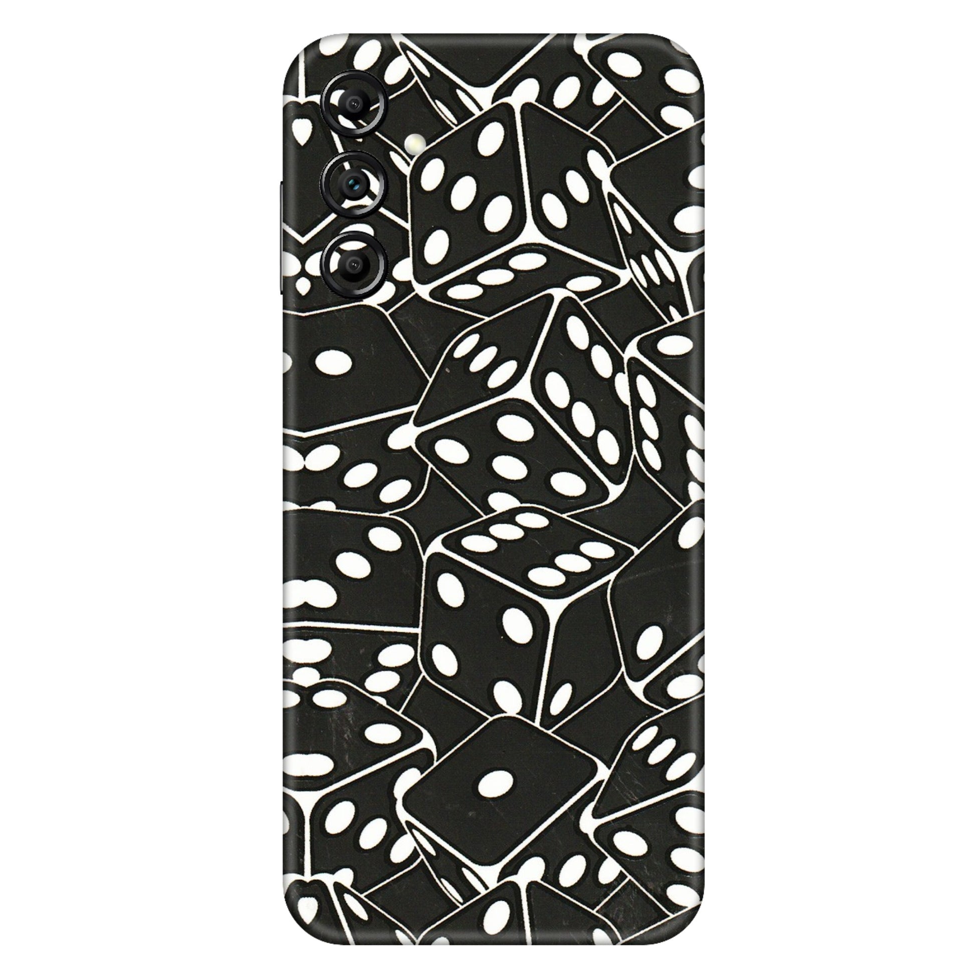 Samsung A/S Series Phone Skins (All Models) - Big Black Dices - 3D Embossed Finish (L-106) Samsung Galaxy A14 (5G)