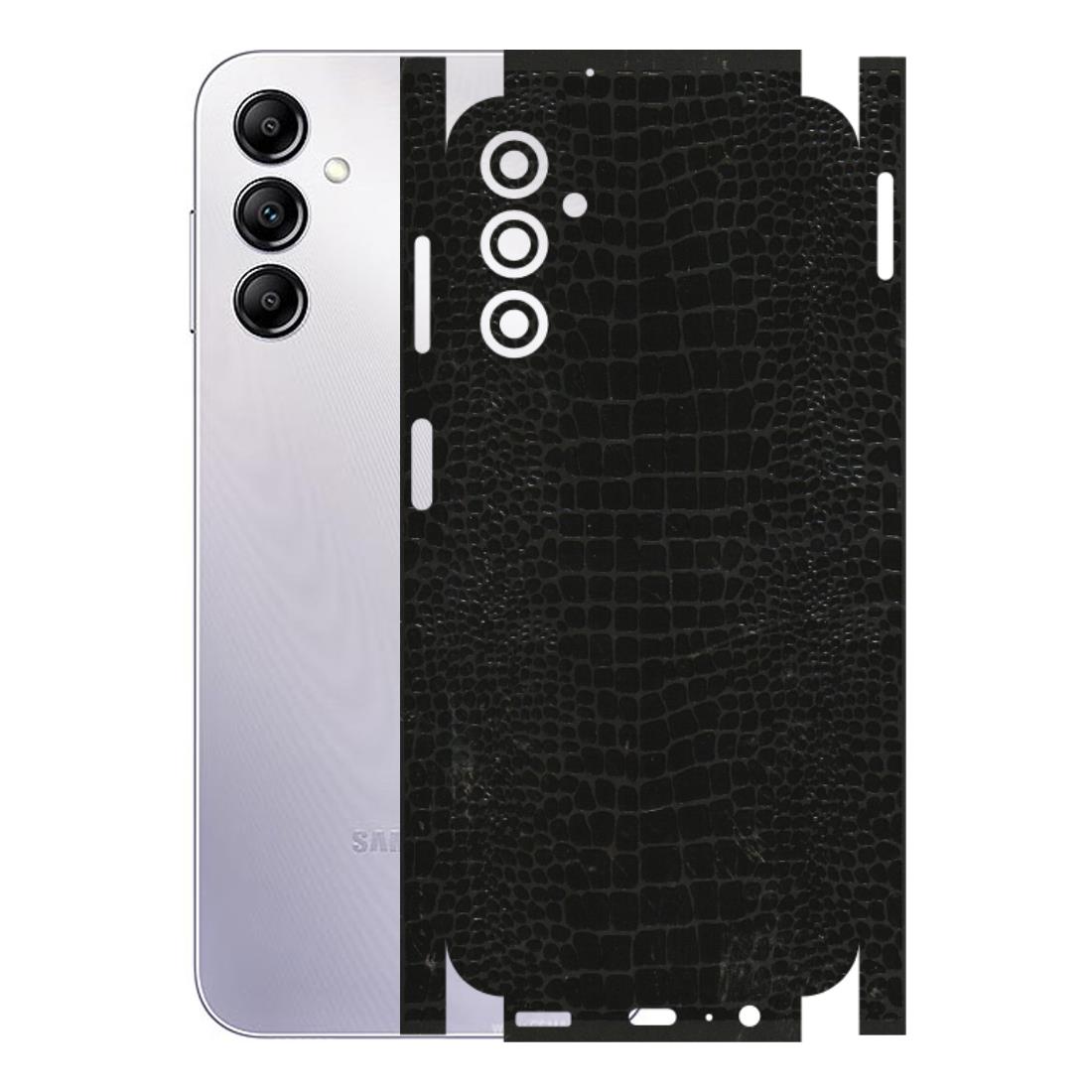 Samsung A/S Series Phone Skins (All Models) - Snake Leather Black - 3D Embossed Finish (L-107) Samsung Galaxy A14 (5G)